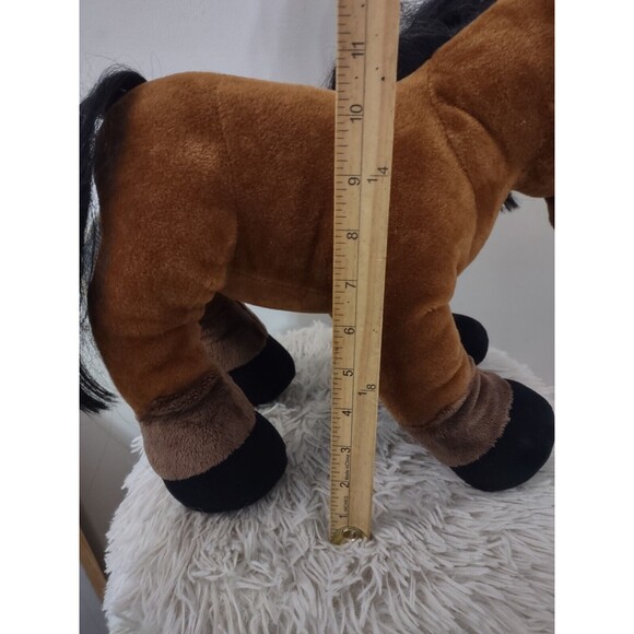 Build a Bear Horse Pony Brown Green Eyes Standing Plush Stuffed Animal - Picture 2 of 7